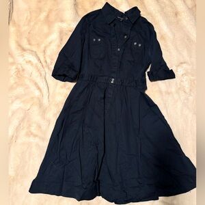 Club Monaco black Button-Up Shirt Dress